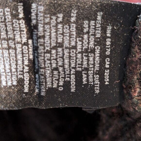 Anthropologie sleeping on snow Mocha Brown Wool cardiganwith removable hood sz s - Picture 4 of 8